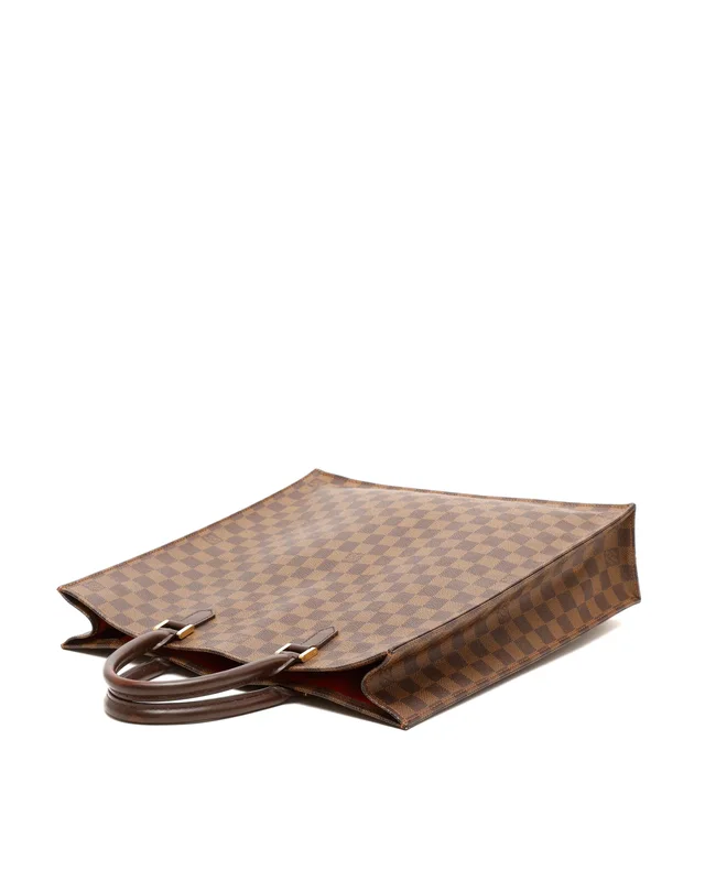 Louis Vuitton Damier Ebene Sac Plat Bag in Brown Canvas from A Retro Tale, photo 5 of 10
