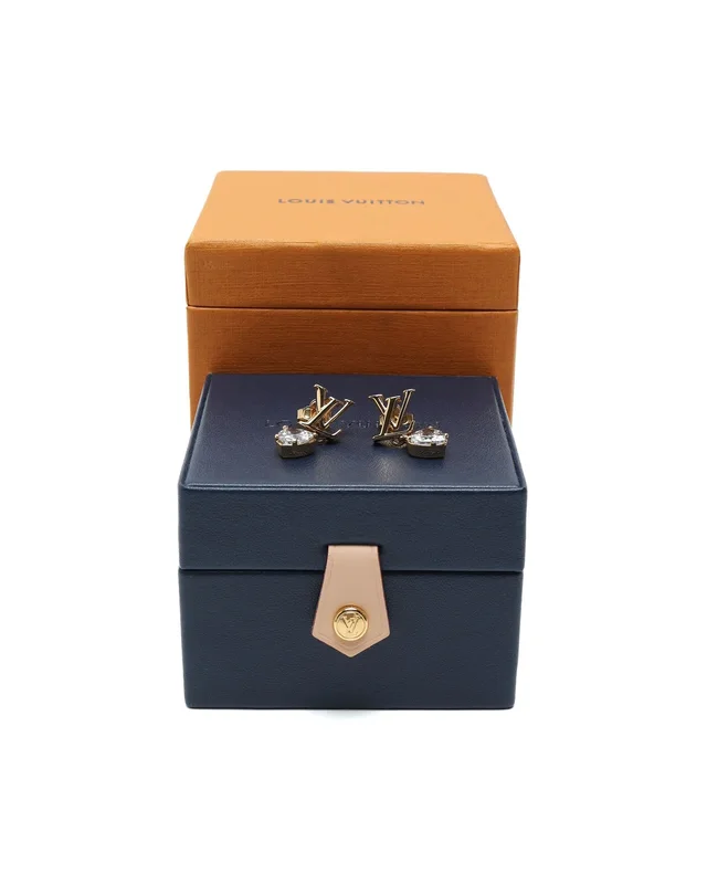 Louis Vuitton Iconic Heart Rhinestone Dangling Earrings from A Retro Tale, photo 2 of 2