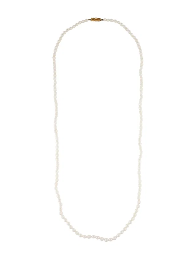 Mikimoto 18K Pearl Long Bead Strand Necklace, 31.75" in multicolor from The RealReal