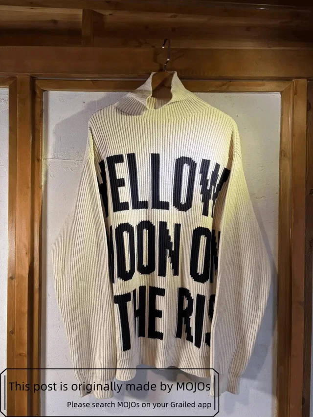 Sz 50 Jil Sander Slogan Knitwear Mojos16342212 in white from Grailed