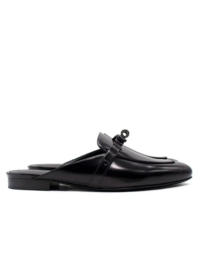 Hermès Noir Oz Mule in Black Lambskin from HEWI