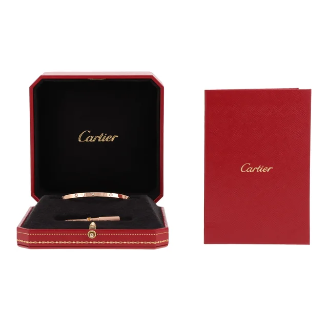 Cartier Love bracelet, small model, in rose gold and diamonds, size 17 in Pink from Collector Square, photo 3 of 3