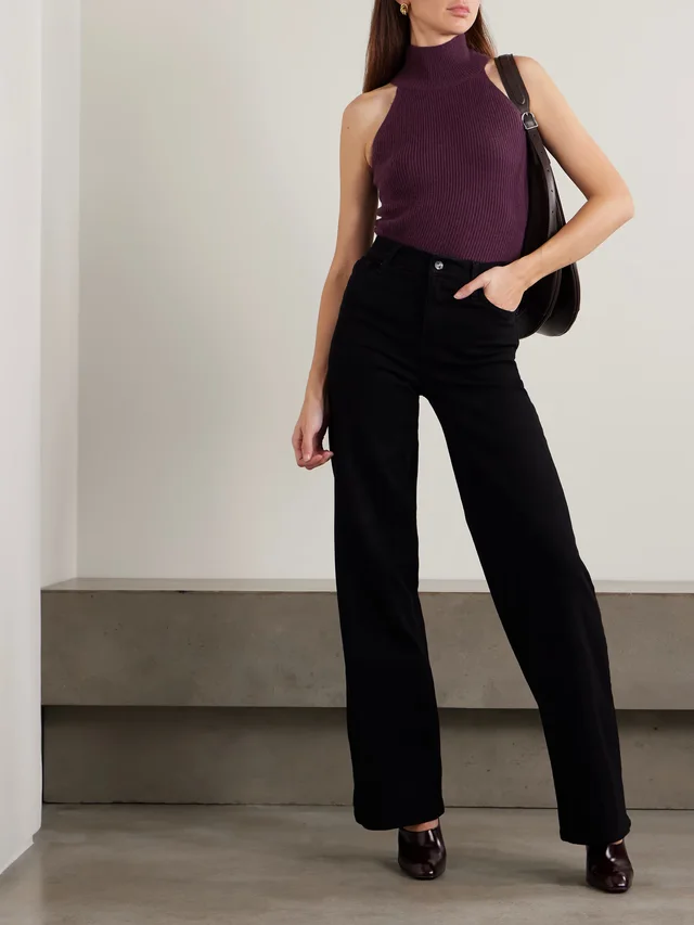 LISA YANG Freya ribbed cashmere turtleneck tank in Red, photo 2 of 2 from NET-A-PORTER (Canada)