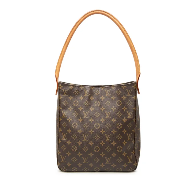 Brown Louis Vuitton Monogram Looping GM Shoulder Bag in Brown Coated canvas from Designer Revival