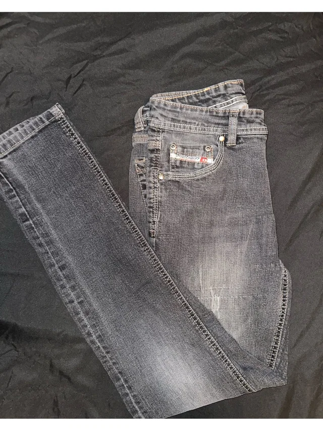 Diesel Boy’s Washed Black/Grey Slim Jeans in gray Denim from Poshmark