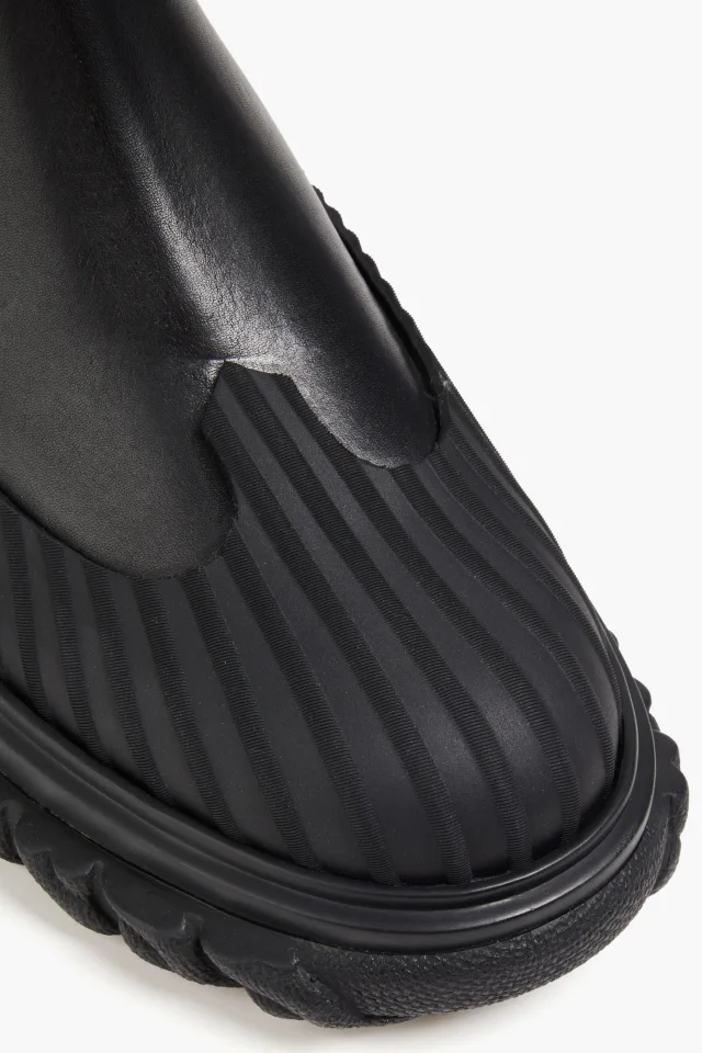 Thom Browne Rubber-Trimmed Leather Chelsea Boots, photo 4 of 4 from THE OUTNET