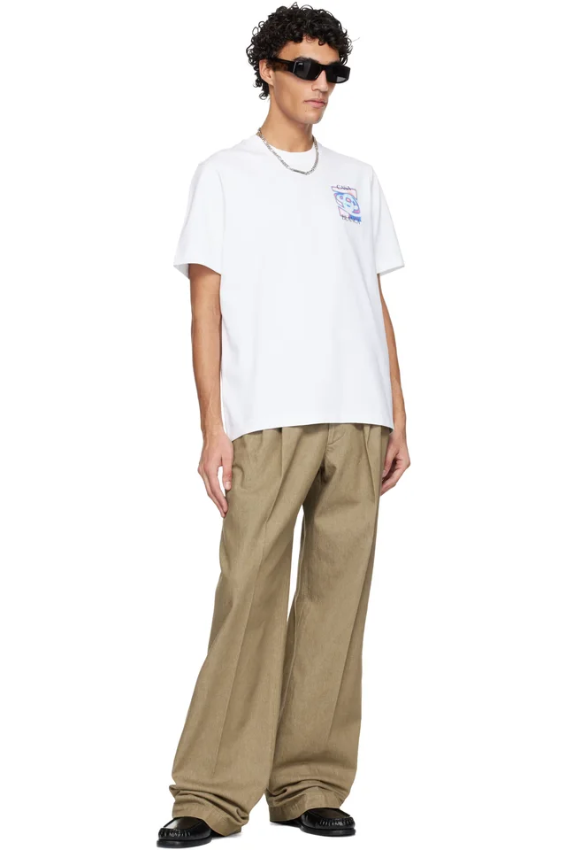 Casablanca White Heat Map Logo Short Sleeve T‑shirt, photo 4 of 4 from SSENSE