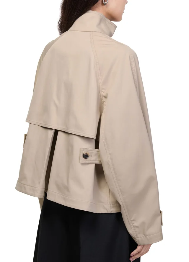 LOEWE Cropped cotton and silk polo shirt in Beige, photo 4 of 5 from 24S (Canada)