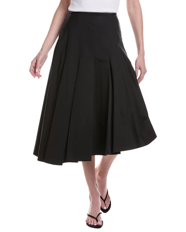 FFORME Rio Asymmetrical Pleated Midi Skirt, image 1 of 1 from Gilt