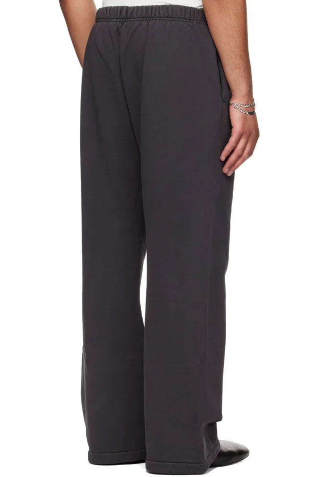 Fear of God ESSENTIALS Black Signature Classic Flare Sweatpants, photo 3 of 4 from SSENSE