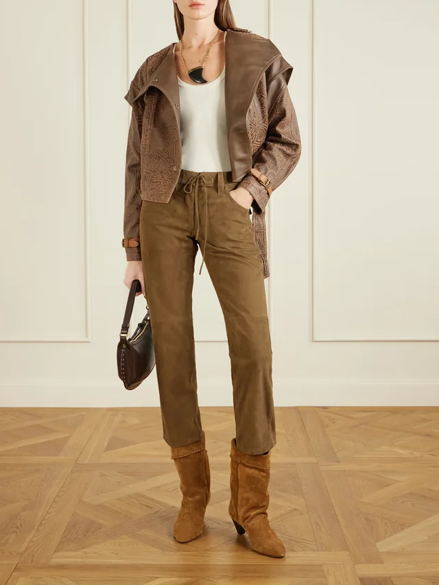 ISABEL MARANT Erine leather jacket in Brown, photo 2 of 2 from NET-A-PORTER (Canada)