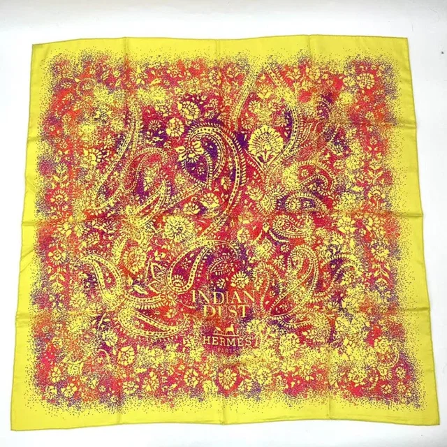 Hermès Scarf Silk Carre 90 Indian Yellow in Yellow Silk from The Reluxe
