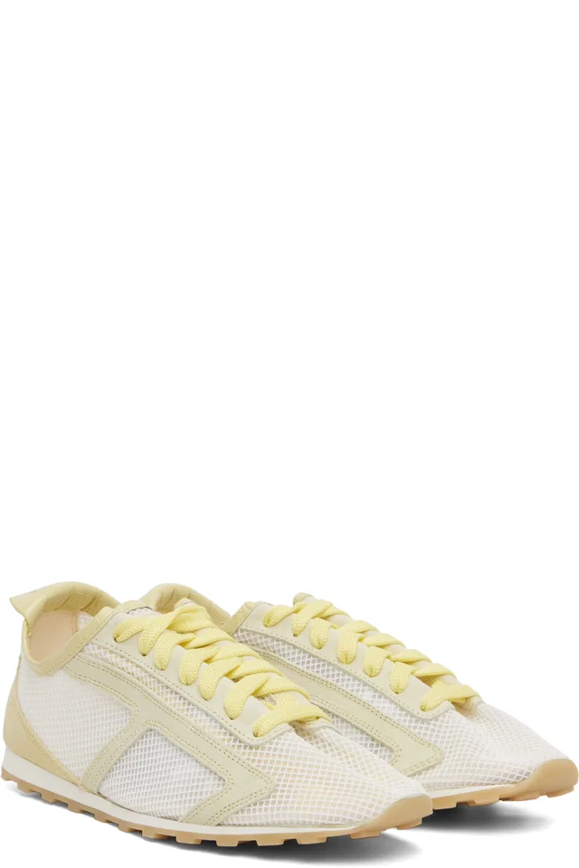 JACQUEMUS Yellow 'The Tennis' Sneakers, photo 4 of 5 from SSENSE