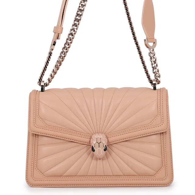 Bvlgari Diamond Blast Serpenti Beige291507 Leather in Leather from GALLERY RARE