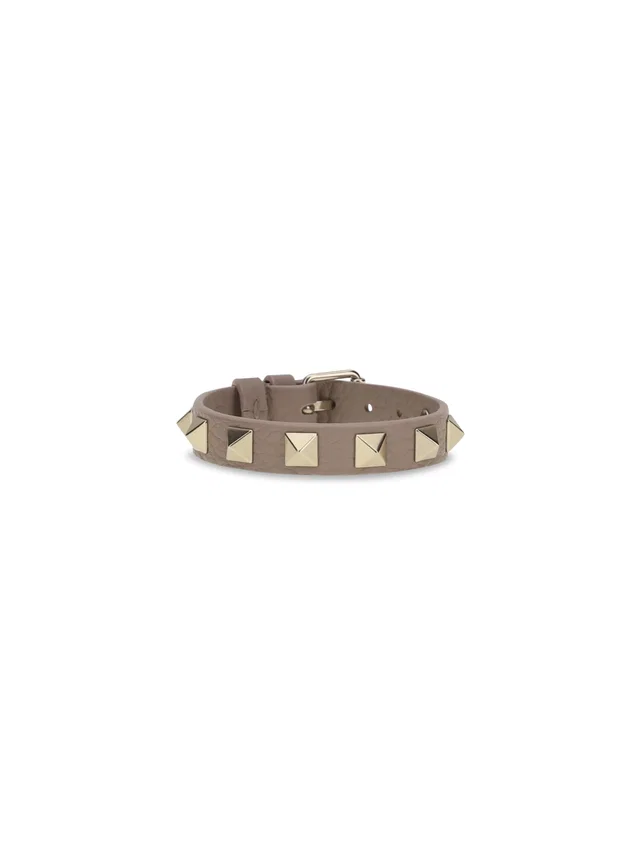 Valentino Garavani Bracelet — Pink Calf Leather Bracelets in Pink Calfskin from HEWI