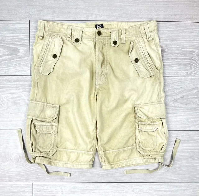 Dolce & Gabbana Vintage Archive Multipocket Cargo Shorts in Beige, Men's (Size 36) in white|neutral from Grailed