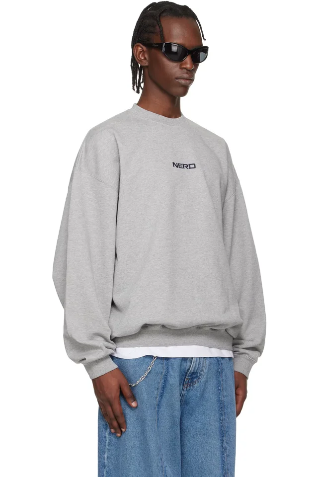 VETEMENTS Gray 'NERD' Sweatshirt, photo 2 of 4 from SSENSE