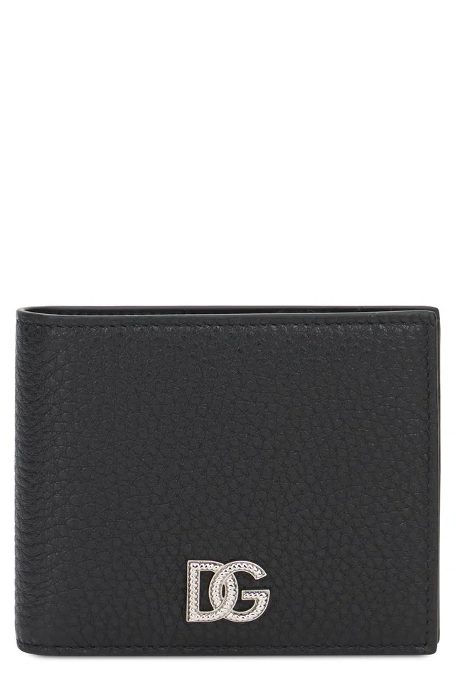 Dolce & Gabbana Logo-Embellished Wallet — Black Calfskin in Black Calfskin from HEWI
