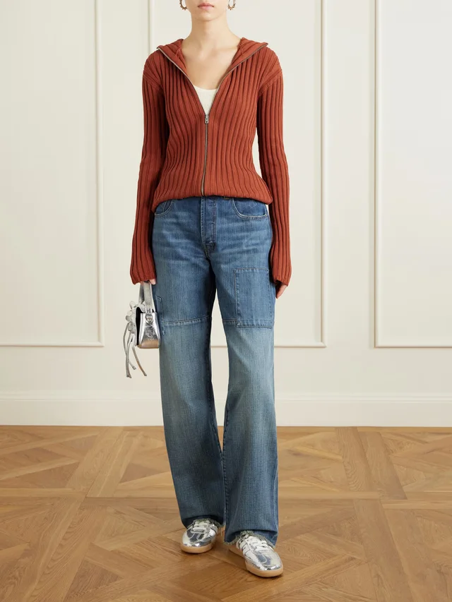 WALES BONNER Chance frayed straight-leg jeans in Blue, photo 2 of 2 from NET-A-PORTER (Canada)