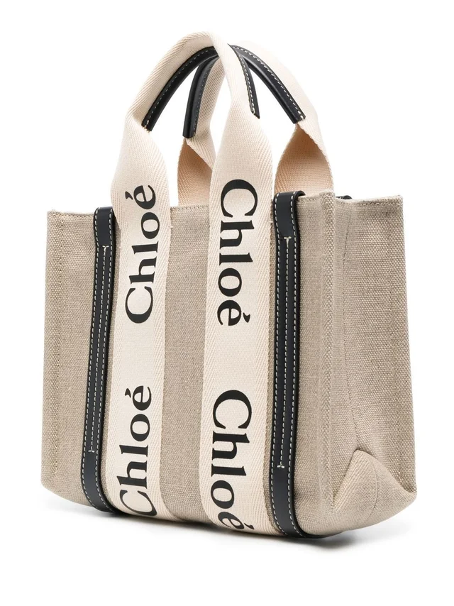 Chloé Woody Tote Bag — Beige in Beige Canvas from HEWI, photo 2 of 2