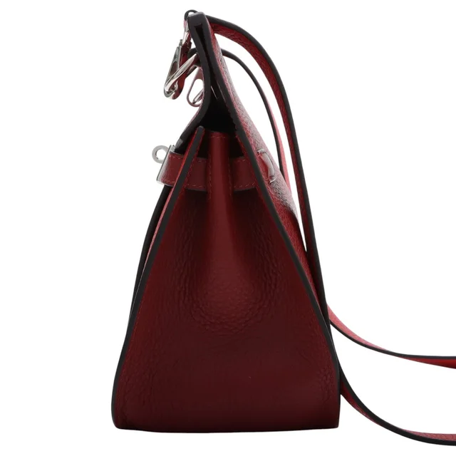 Hermès 2014 Gypsiere 28 Rouge Casaque/Rouge H in Burgundy Clemence leather from VINTAGE QOO TOKYO, photo 2 of 2