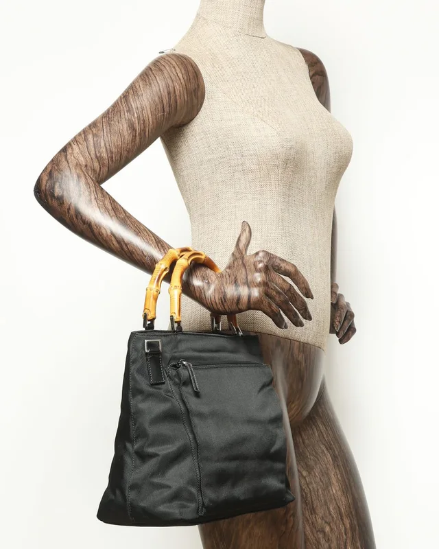 Gucci Bamboo Handbag in Nylon from A Retro Tale, photo 9 of 9