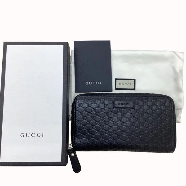 Gucci Wallet Micro Guccissima Black in Black from The Reluxe