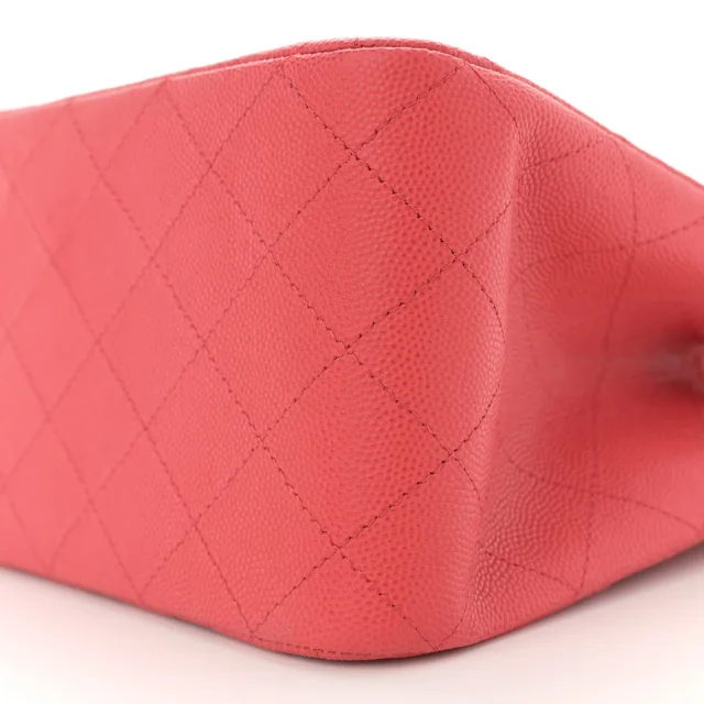 Chanel Caviar Quilted Mini Bucket Bag Dark Pink in Pink Caviar leather from FASHIONPHILE, photo 10 of 11