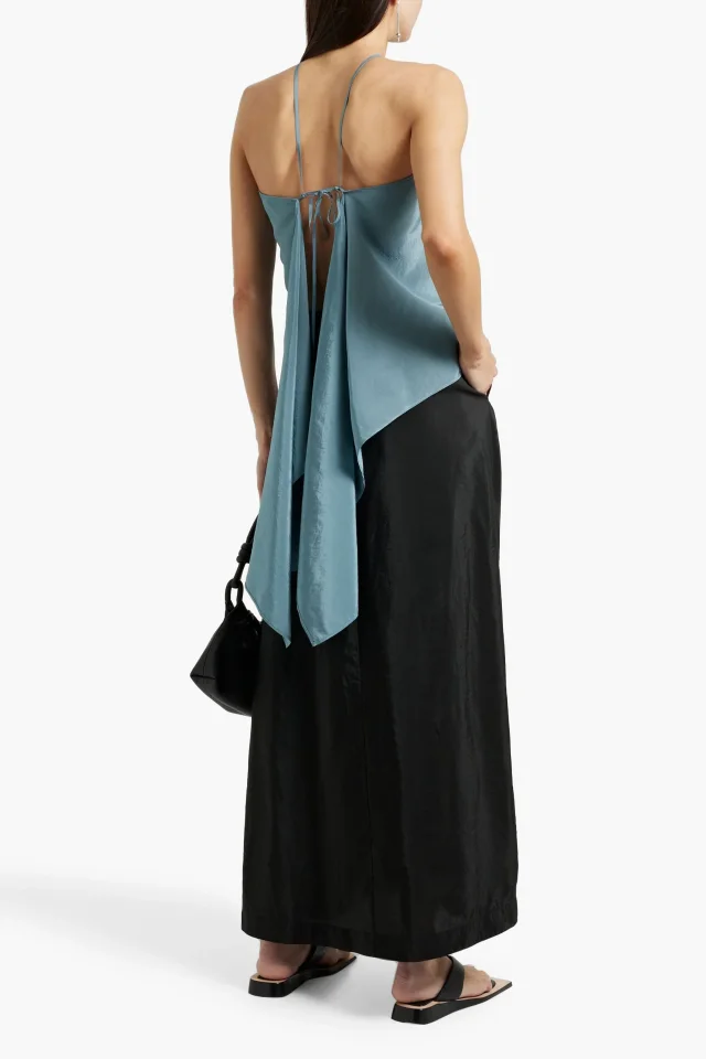 By Malene Birger Isoldas Taffeta Maxi Skirt in Black, photo 3 of 4 from THE OUTNET