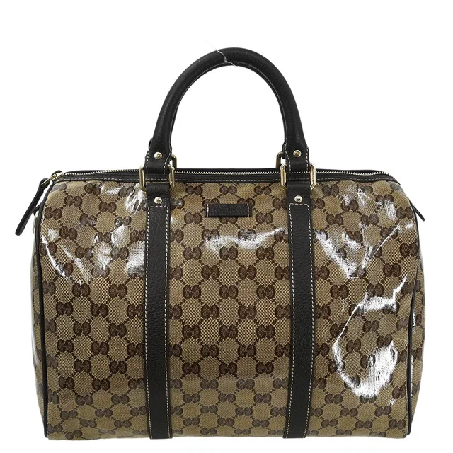 Gucci Brown GG Crystal Duffle Handbag in Brown Canvas from AMORE Vintage Tokyo