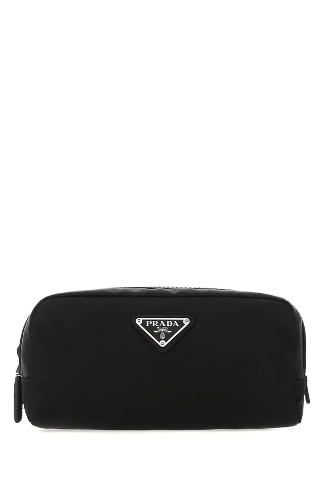 Prada Re-Nylon Travel Wallet — Black Poliammidericiclata-vitello in Black Nylon from HEWI