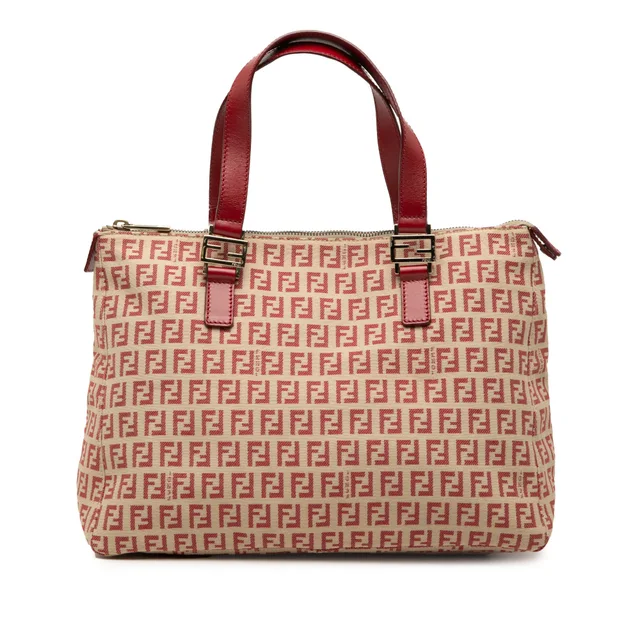 Beige Fendi Zucchino Canvas Tote in Beige Canvas from Designer Revival