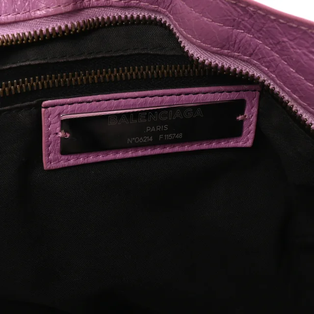 Balenciaga Agneau Classic Hardware City Rose Berlingot in Pink Lambskin from FASHIONPHILE, photo 6 of 10