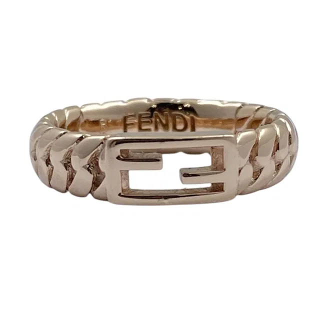 Fendi Bucket Ring FF Logo Accessory Gold Plated in Gold from The Reluxe