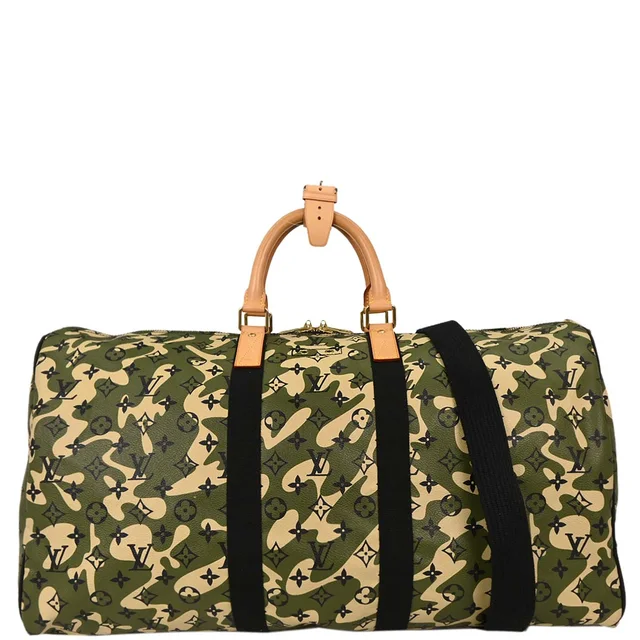 Louis Vuitton 2008 Monogramouflage Keepall Bandouliere 55 Duffle M95774 in Canvas from AMORE Vintage Tokyo