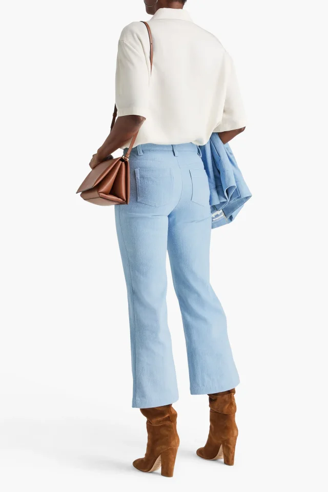 Vince Mid-Rise Kick-Flare Jeans in Light denim, photo 3 of 4 from THE OUTNET