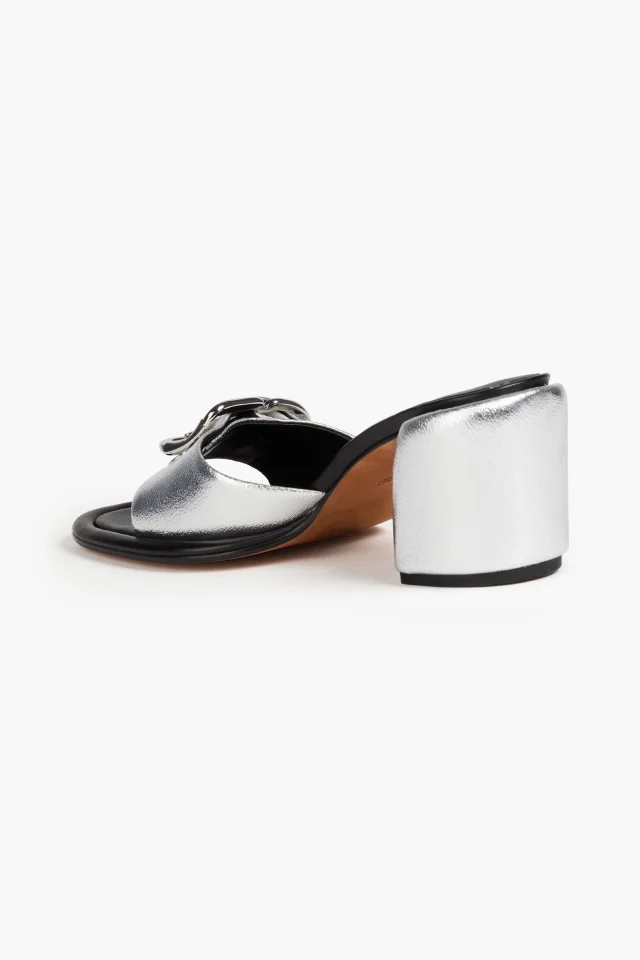 3.1 Phillip Lim Naomi 70 Buckled Pebbled-Leather Mules, photo 3 of 4 from THE OUTNET