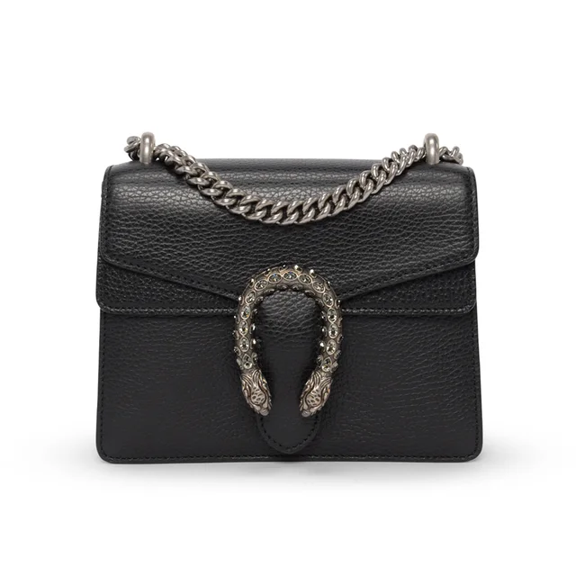 Gucci Grained Calfskin Mini Dionysus Bag in Black Caviar leather from Blue Spinach