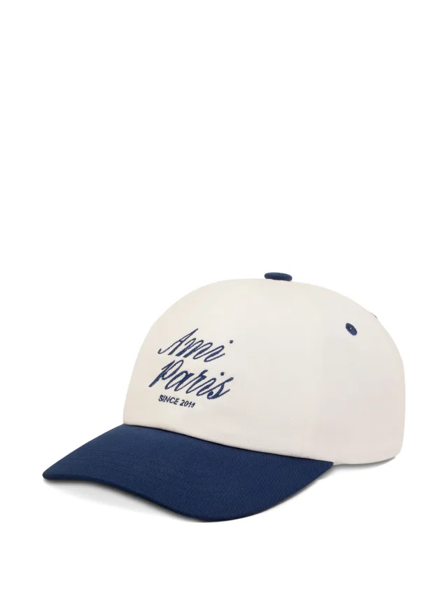 blue and white bicolor cotton Ami Paris cap, photo 2 of 2 from FARFETCH