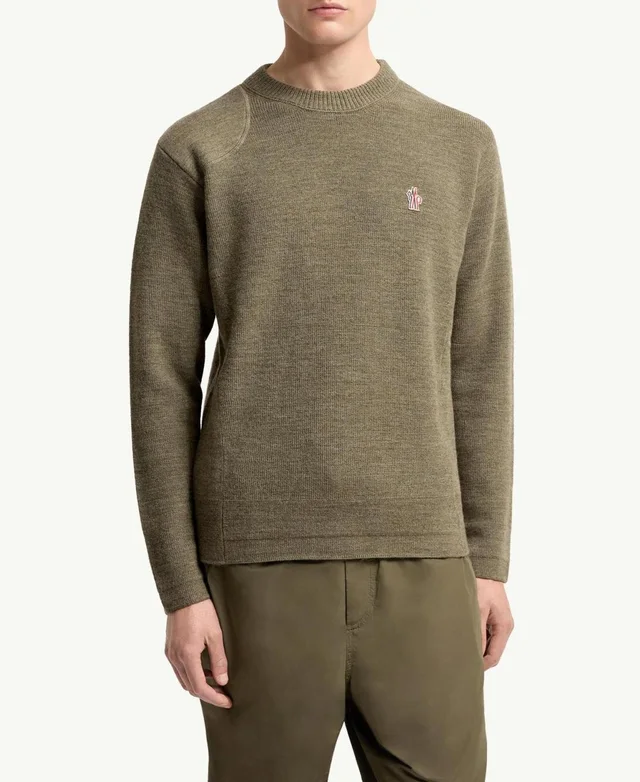 Moncler Grenoble Logo Embroidered Crewneck Jumper, photo 2 of 4 from SENSER