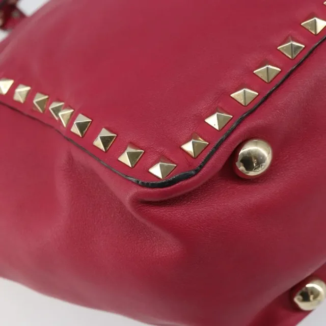 Valentino Garavani Rockstud Tote Soft Leather Pink Bag in Pink Leather from HEWI, photo 8 of 24
