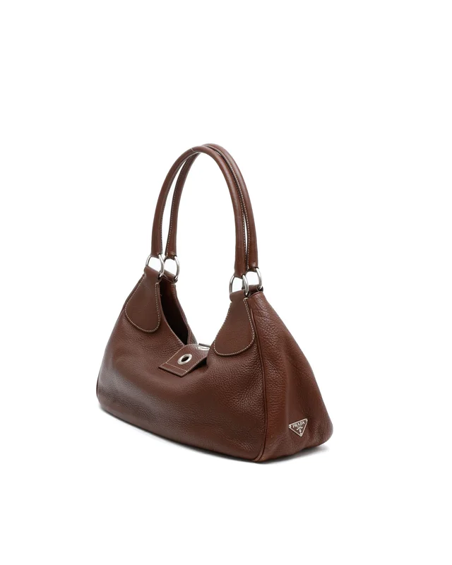 Prada Vitello Daino Buckle Shoulder Bag in Leather from A Retro Tale, photo 3 of 8