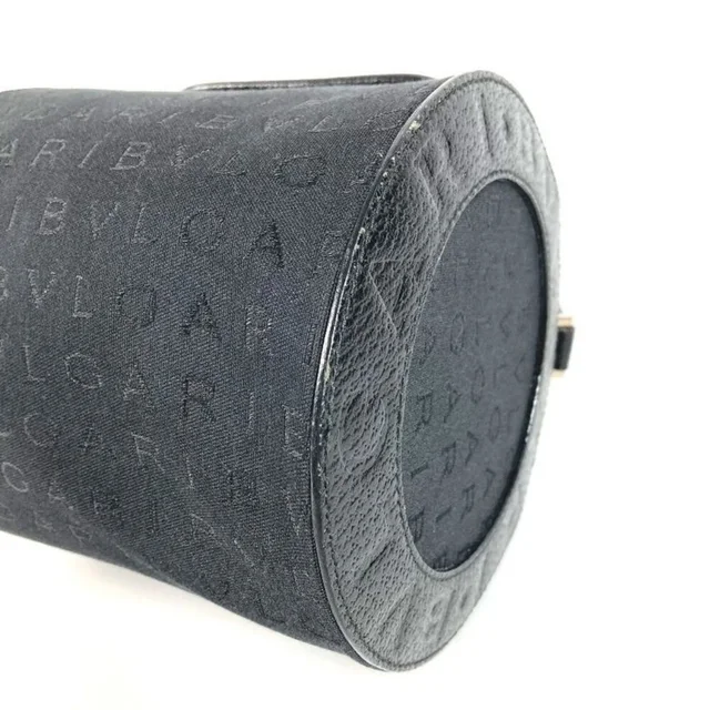 Bvlgari Handbag Logo Leather Canvas Black in black Canvas from Poshmark, photo 6 of 9