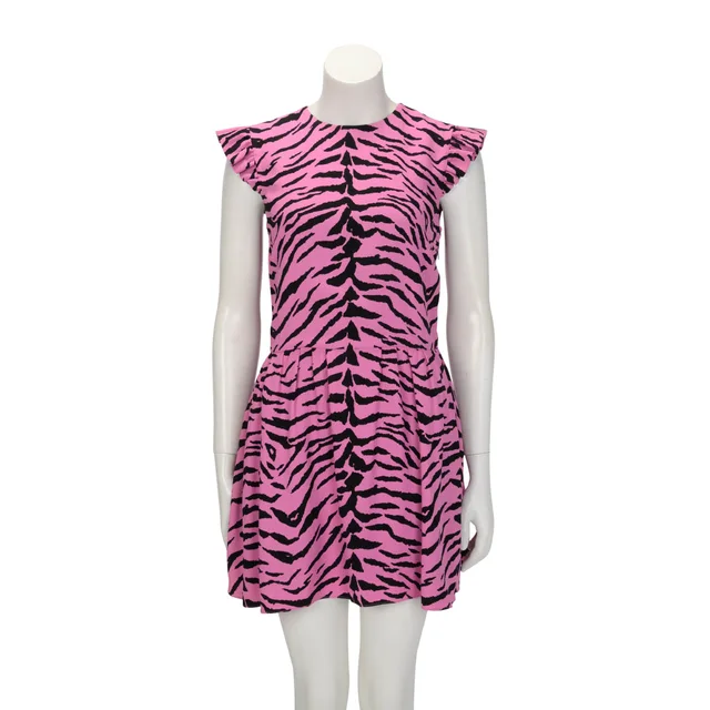 Saint Laurent Zebra Print Dress FR 38 in Pink from Blue Spinach