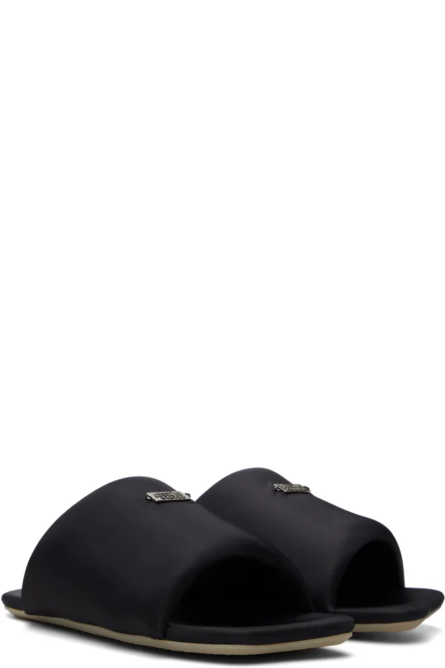 MM6 Maison Margiela Black Padded Sandals, photo 4 of 5 from SSENSE