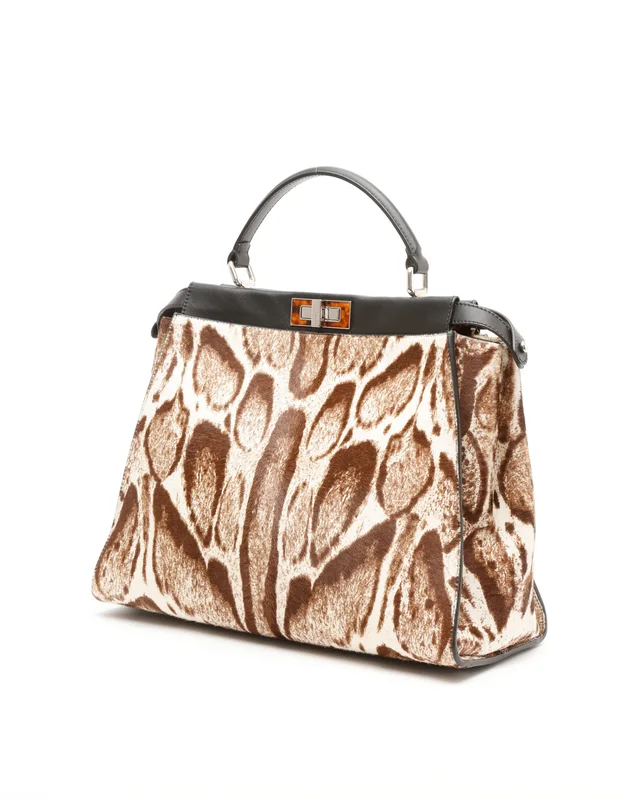 Fendi Large Ponyhair Pekaboo Bag in Leather from A Retro Tale, photo 3 of 8