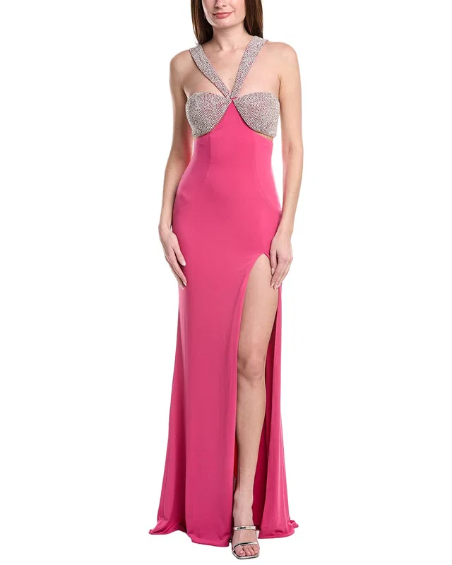 Jovani Solid Embellished Gown, image 1 of 1 from Gilt