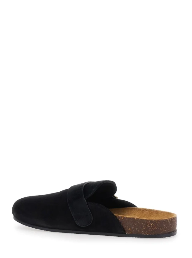 Tory burch 'Mellow' Black Slip-On Mules with Gancini buckle in Suede Black Women in Black 100% Bovine, photo 5 of 7 from Gaudenzi Boutique