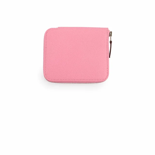 Hermès In Compact Wallet Pink in Pink Silk from The Purse Affair