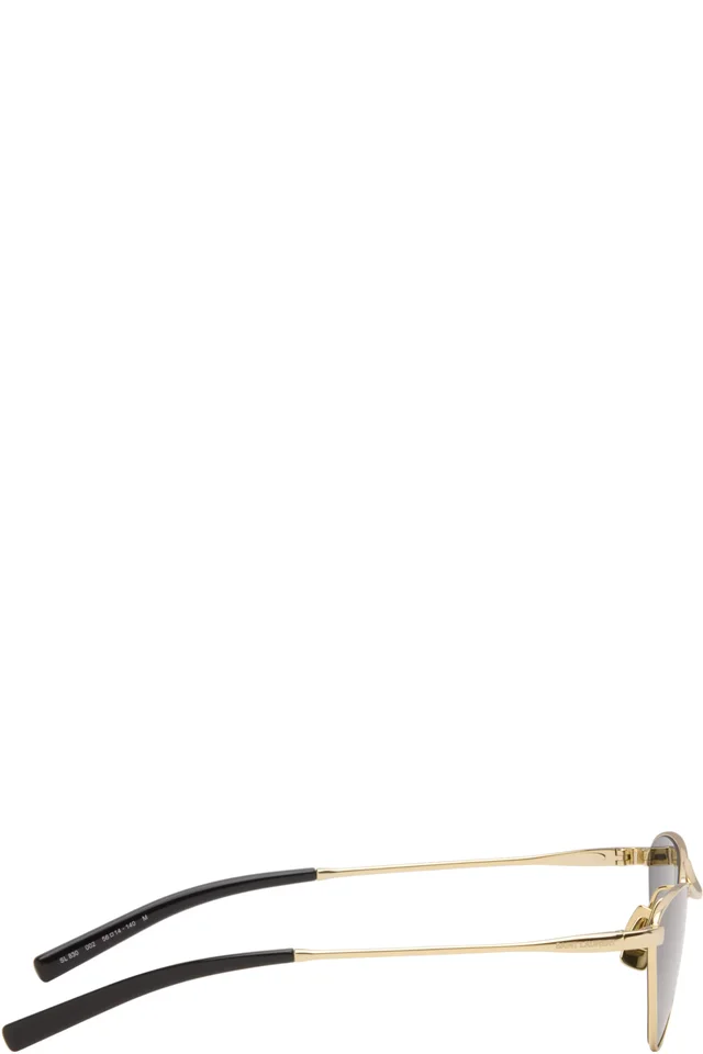 Saint Laurent Gold SL 830 Sunglasses, photo 2 of 4 from SSENSE